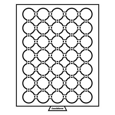 Medaillier fumé pour 35 pieces de 28 mm sous capsules Leuchtturm MBCAPS28 326819