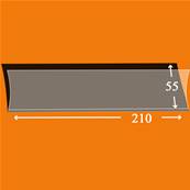 25 bandes Lindner simple soudure fond noir 210 x 55 mm HA1055