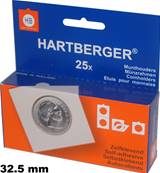 boite de 25 étuis carton HB autocollants 32.5 mm Hartberger 8320325 1646