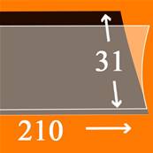 25 bandes 210 mm x 31 mm simple soudure fond noir Yvert 18031