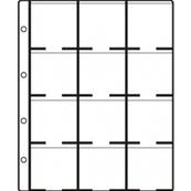 10 feuilles transparentes 12 cases Standard SMALL LK12 Hartberger 8210