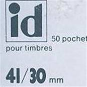 50 pochettes ID double soudure fond noir 41 x 30 mm ID1018