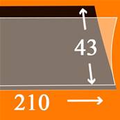 25 bandes Lindner simple soudure fond noir 210 x 43 mm HA1043