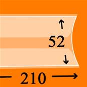 15 bandes Lindner double soudure fond transparent 210 x 52 mm HA3052