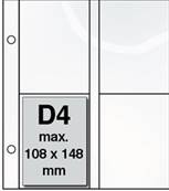 10 gaines transparentes D4 à 4 poches DAVO 23704