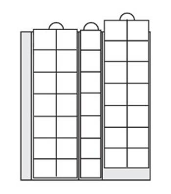 5 feuilles pour pieces 28 mm sans intercalaires Safe 7393PA