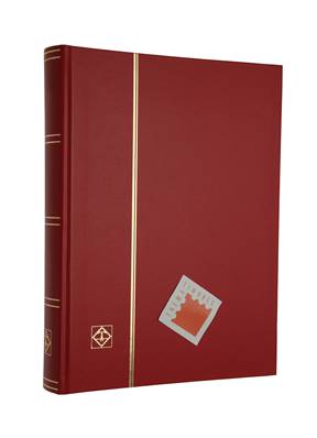 classeur pour timbres 64 pages noires BASIC S64 rouge Leuchtturm 330026