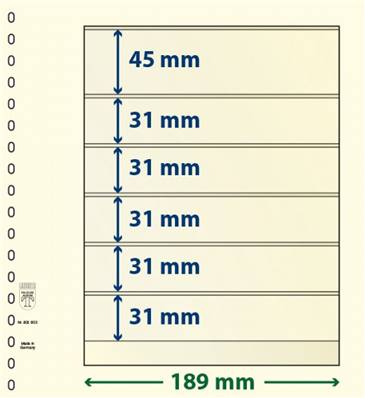 10 feuilles neutres LINDNER T 802602P