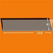 25 bandes Lindner simple soudure fond noir 210 x 41 mm HA1041