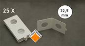 boite de 25 étuis carton HB autocollants 22.5 mm Hartberger 8320225 1653