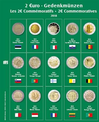 feuille Premium 21 pour pieces de 2 euros 2018 SAFE 7341.21