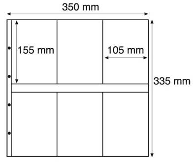 5 feuilles CPM Verticales transparentes Leuchtturm MAX3C 323390