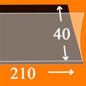 25 bandes Lindner simple soudure fond noir 210 x 40 mm HA1040