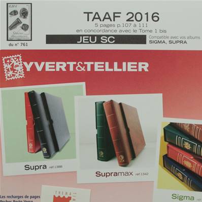 Jeu TAAF SC 2016 Yvert et Tellier 870040