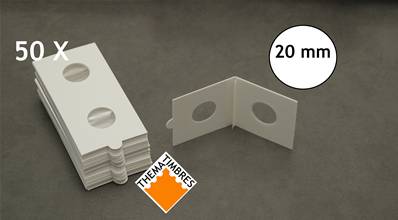 boite de 50 étuis carton HB autocollants 20 mm Hartberger 50020TH