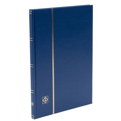 classeur pour timbres 16 pages noires BASIC S16 bleu Leuchtturm 335982