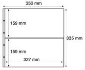 5 feuilles transparentes 2 cases Horizontales Leuchtturm MAX7C 325009