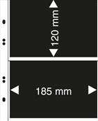 paquet de 10 pochettes en 2 parties avec 2 fond noir Lindner MU1404