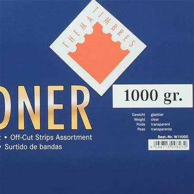 assortiment  1000 grammes bandes fond transparent W11000 Lindner