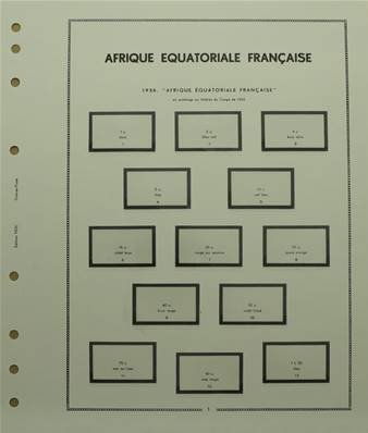 AEF Afrique Equatoriale Francaises 1936 à 1958 avec pochettes MOC 316219