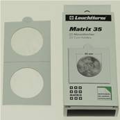 25 cadres autocollants 35 mm pour pieces Leuchtturm KRS35 312239