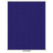 Box bleu pour 54 pieces de 2 euros avec alvéoles ronds 25.75mm LINDNER 2154M