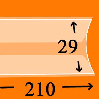 22 bandes Lindner double soudure fond transparent 210 x 29 mm HA3029