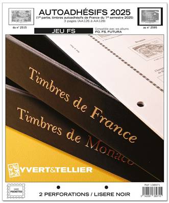 Jeu France Futura FS 2025 1er sem. Autoadhésifs Yvert 138971