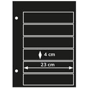 recharge 5 feuilles plastique noir Giga 6 bandes Yvert et Tellier 1796