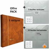 album Luxe CPA brun clair 15 feuilles blanches SAFE 6101