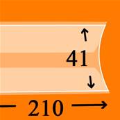 15 bandes Lindner double soudure fond transparent 210 x 41 mm HA3041