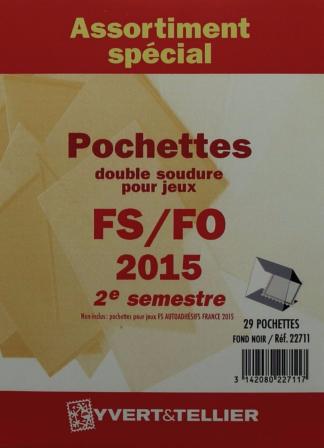 Assortiment pochettes 2e semestre 2015 pour Futura FS FO Yvert et Tellier 22711