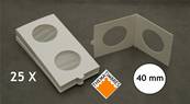 Boite de 25 etuis cartons autocollants 40 mm Hartberger 8320040 1663