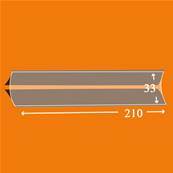 25 bandes ID double soudure fond noir 210 x 33 mm ID1033