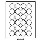 Medaillier fumé pour 24 pieces de 35 mm sous capsules Leuchtturm MBCAPS35 301417