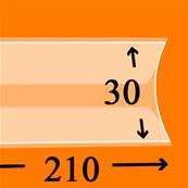 22 bandes Lindner double soudure fond transparent 210 x 30 mm HA3030