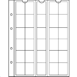 5 feuilles Numis 25 à 30 cases 25 mm Leuchtturm NH30 323463